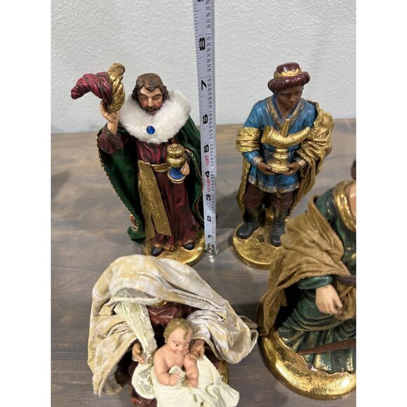Rare Midwest Cannon Falls Nativity Pieces Lot of 4 Mary Joseph 2 Wisemen Cloth P - Picture 8 of 8